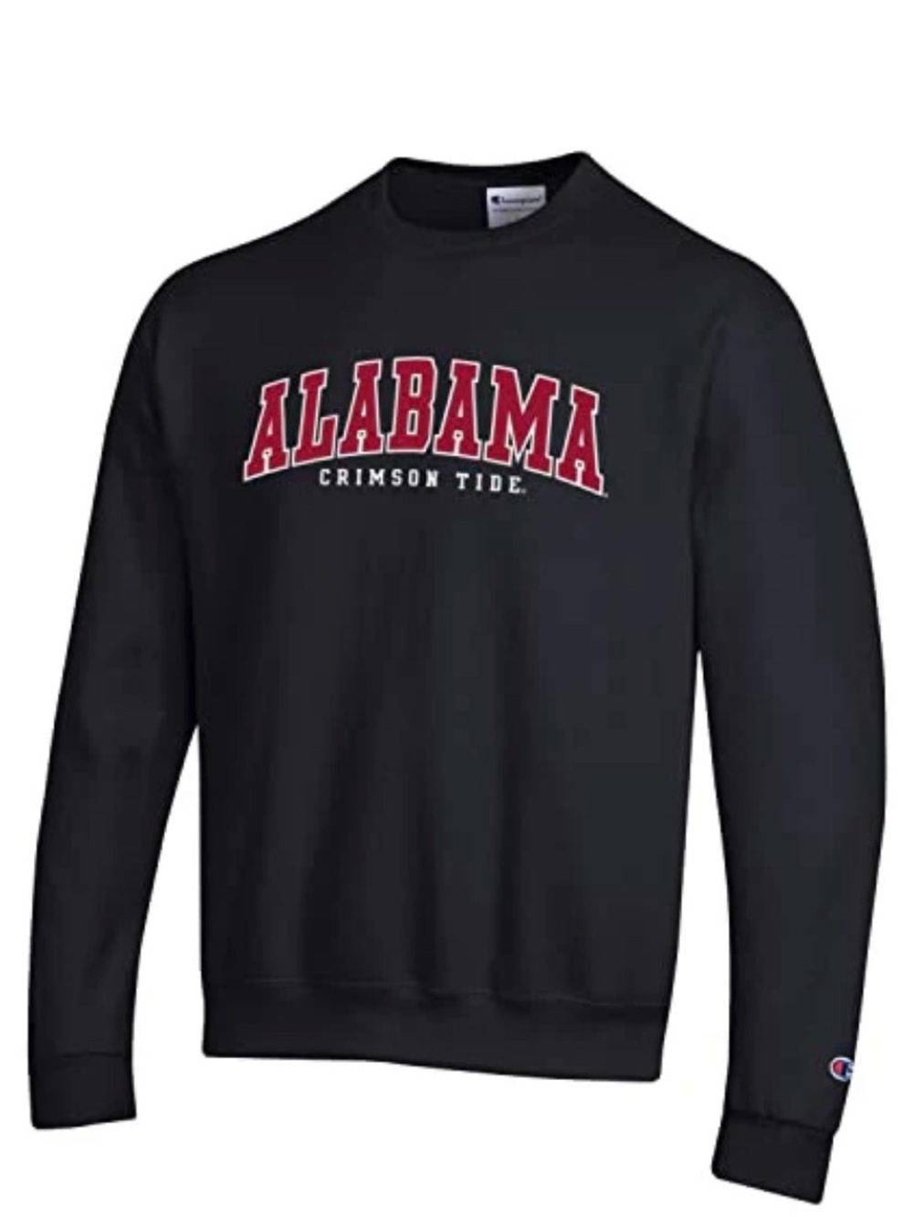 Champion Black Crewneck with Red Alabama Script